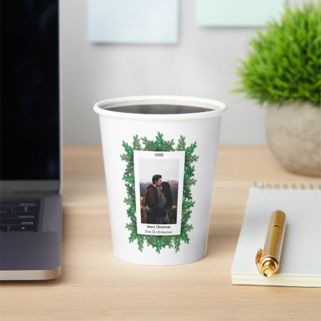 Foto der Weihnachtsbaumzweige Pappbecher (InSitu)