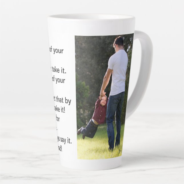 Foto des anpassbaren Vaters Milchtasse (Rechte Ecke)