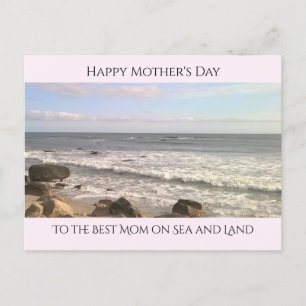 Foto des Atlantischen Ozeans Beste Mama Meereslieb Postkarte