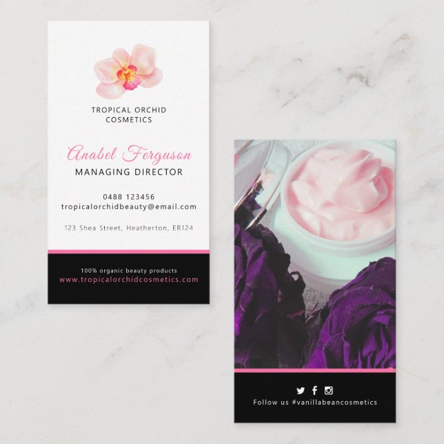 Foto des Beauty Health Visitenkarte (Vorne/Hinten)