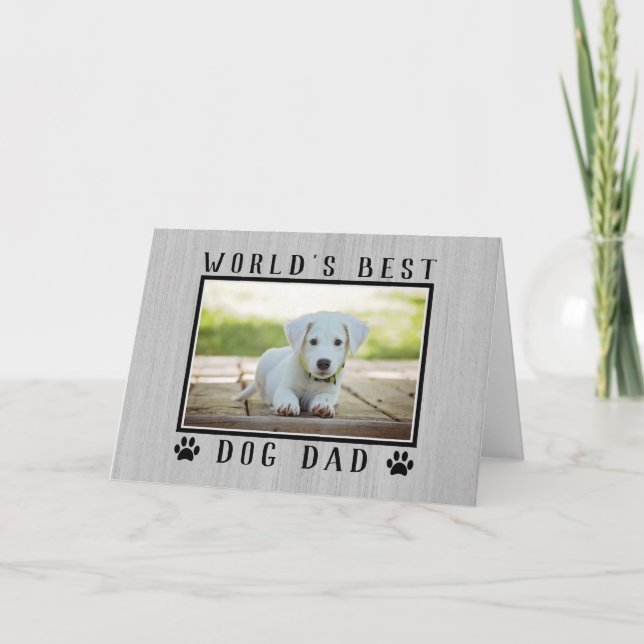 Foto des besten Hundes-Vaters der Welt Rustikaler  Karte (Vorderseite)