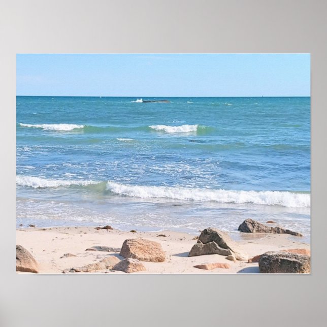 Foto des blauen Atlantiks Poster (Vorne)