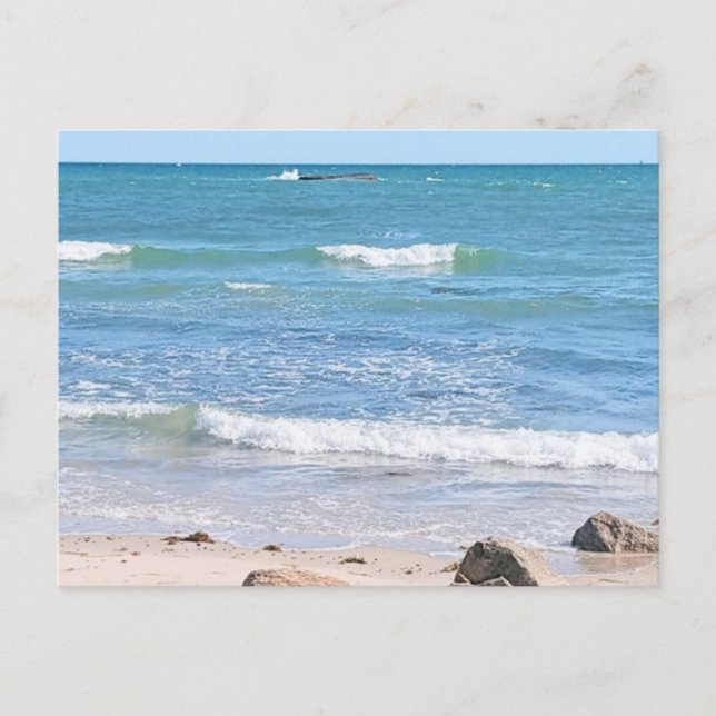 Foto des blauen Atlantiks Postkarte (Vorderseite)