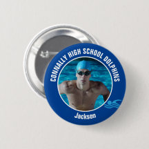 Foto des blauen Schwimmteams High School Schwimmer