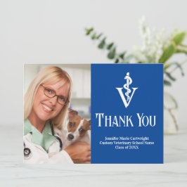 Foto des blauen Veterinäramts benutzerdefinierbar Dankeskarte