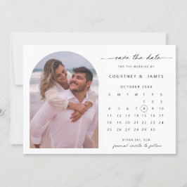 Foto des Bogenkalenders Save the Date Aufforderung Einladung