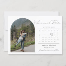 Foto des Bogenkalenders Save the Date Aufforderung