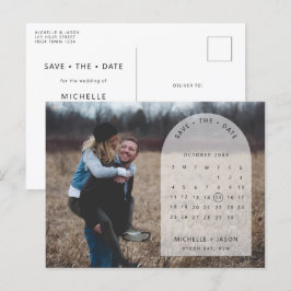 Foto des Bogenkalenders Save the Date Aufforderung Postkarte