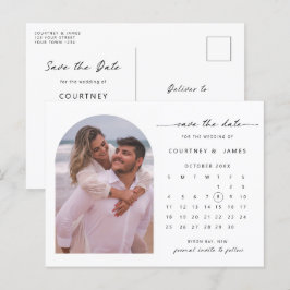 Foto des Bogenkalenders Save the Date Aufforderung Postkarte