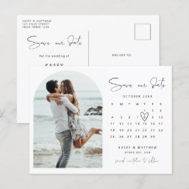 Foto des Bogenkalenders Save the Date Aufforderung Postkarte