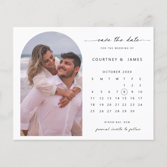 FOTO des BUDGET-Arkadenkalenders Save the Date Flyer (Vorne)