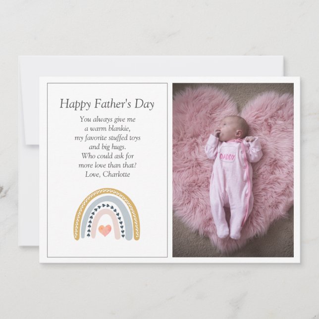 Foto des ersten Vaters Feiertagskarte (Vorderseite)