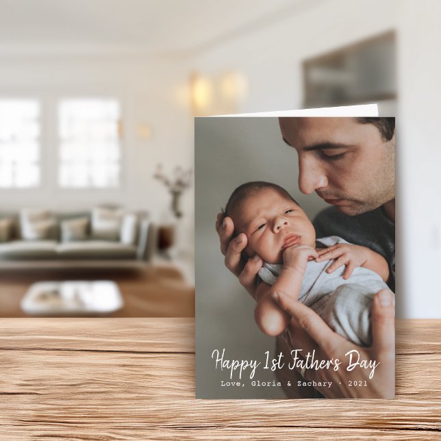 Foto des ersten Vaters Karte (First Father's Day Photo Greeting Card)