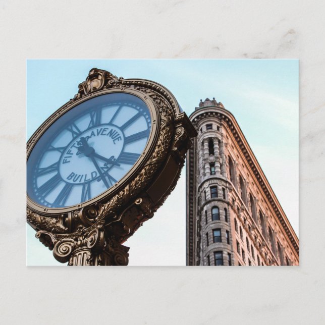 Foto des Flatiron-Gebäude in New York Postkarte (Vorderseite)