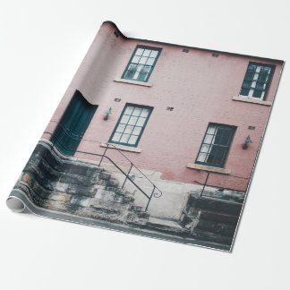 FOTO DES GEBÄUDE MIT TREPPEN GESCHENKPAPIER