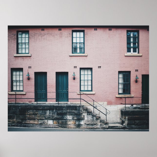 FOTO DES GEBÄUDE MIT TREPPEN POSTER (Vorne)