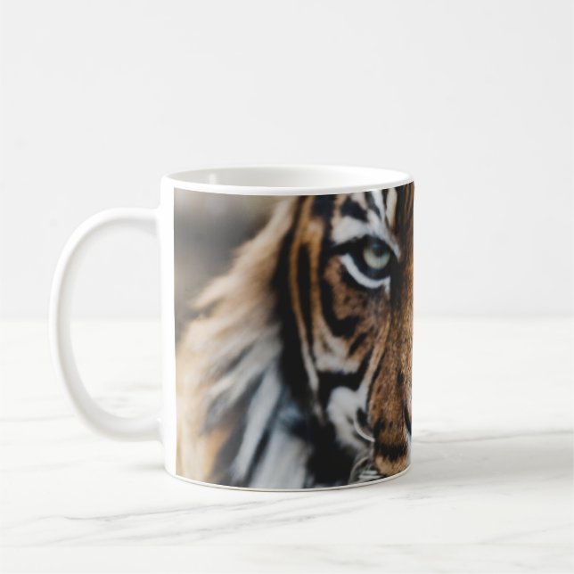 FOTO DES GESICHTS VON TIGER KAFFEETASSE (Links)