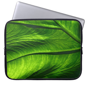 Foto des grünen Blattes Laptopschutzhülle