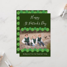 Foto des grünen Kleeblatts St Patrick's Day