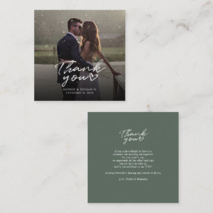 Foto des handgeschriebenen Hochzeitstages Mitteilungskarte