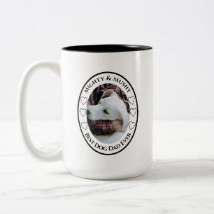 Foto des Hundes Vaters, der Niedlichen Hund schwar Zweifarbige Tasse
