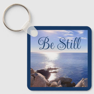 Foto des Individuellen Namens des "Still Blue Ocea Schlüsselanhänger