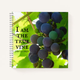 Foto des Lila Traubenschnitts von John Bible Verse Notizbuch
