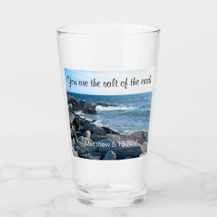Foto des Meersalzes der Erdbibel Verse Glas