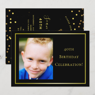 Foto des Menschen 40. Geburtstagsfeier Einladung