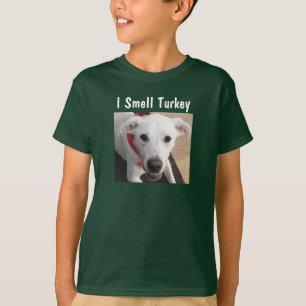 Foto des Niedlichen Funny Smiling White Dog Ernted T-Shirt