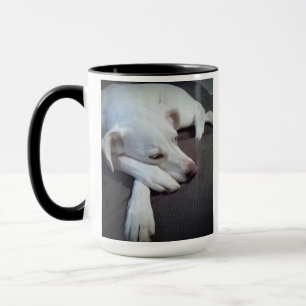 Foto des Schlafens Hund Speedy Erholung gut Tasse