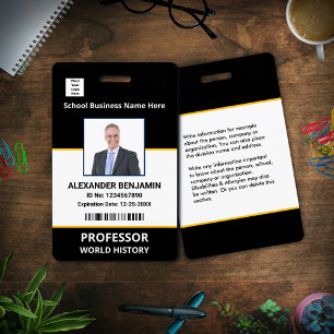 Foto des Schulmitarbeiters Barcode Name Benutzerde Ausweis
