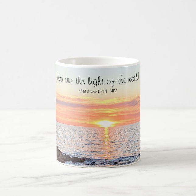 Foto des Sonnenuntergangs auf der Seeblesse Kaffeetasse (Mittel)