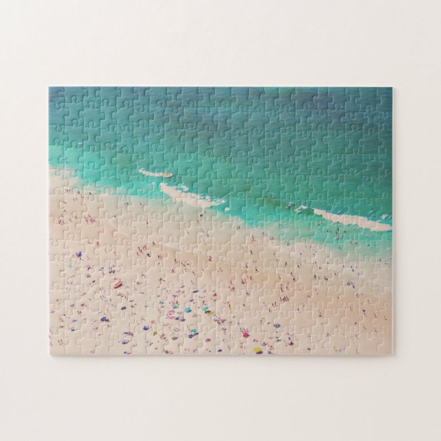 Foto des Strandes mit türkisfarbenem Wasser (Horizontal)