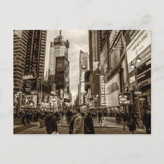 Foto des Times Square in New York Postkarte (Vorderseite)