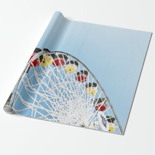 Foto des weißen Riesenrades in der Morgendämmerung Geschenkpapier
