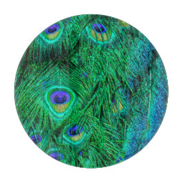 Foto-Design für Radiant Peacock Feathers Schneidebrett