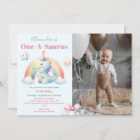Foto Dinosaur 1. Geburtstag Farblich Niedlich