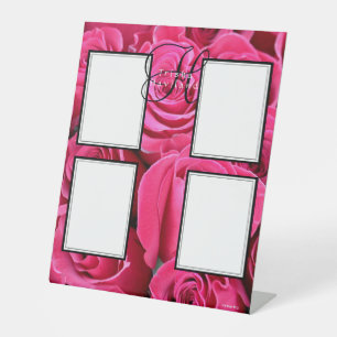 Foto-Display - HAMbyWG - Rosafarbene Rosen-Podest- Sockelschild