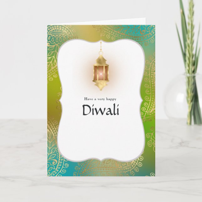 Foto Diwali Gruß Feiertagskarte (Vorderseite)