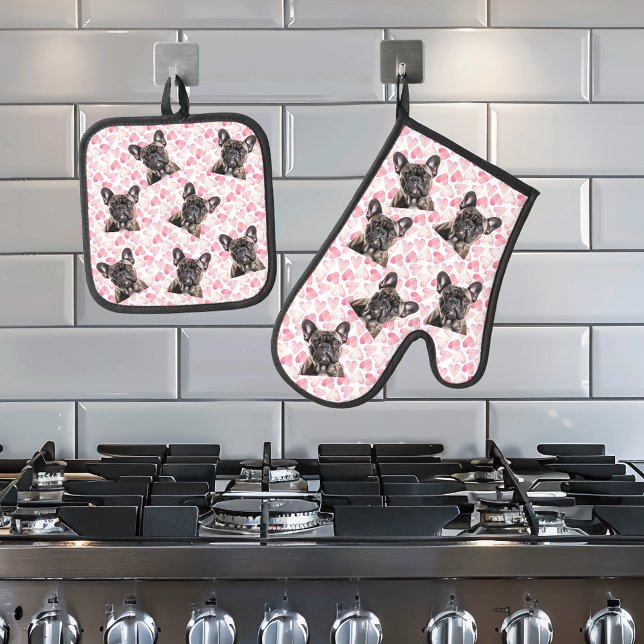 Foto Dog Cat Custom Face Portrait Ofenhandschuh & Topflappen-Set (Von Creator hochgeladen)