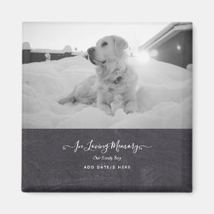 FOTO Dog Memorial Gift - Pet Loss Keepake Collage Magnet