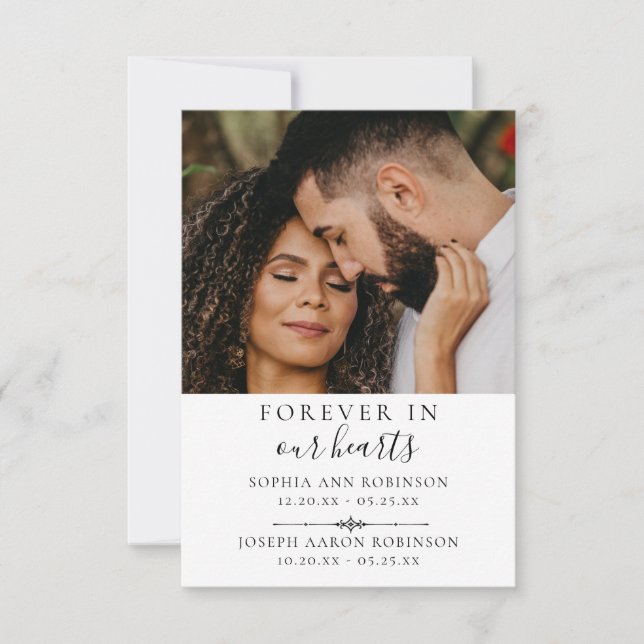 Foto-Doppeldenkmal-Beerdigungskarte (Vorderseite)