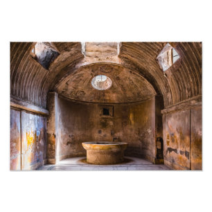 Foto-Druck - römische Bäder - altes Pompeji, Fotodruck