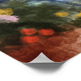 Foto drucken, Wasserfarbe flach Poster