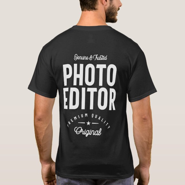Foto Editor Job Title-Geschenk T-Shirt (Rückseite)