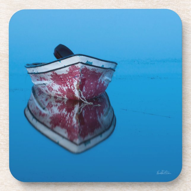 Foto einer Barke auf dem Wasser Untersetzer (Vorderseite)