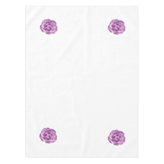 Foto einer lavenderfarbenen Rose auf einer Tischdecke