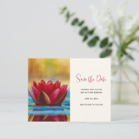 Foto einer Lotus-Blume in einem Teich Save the Dat