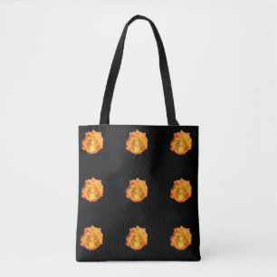 Foto einer orangefarbenen Rose auf schwarz Tasche